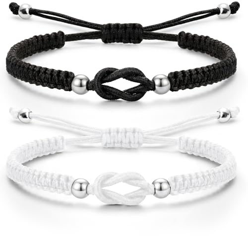 Freundschaftsarmbänder Knoten Armband Damen, Partner Armbänder Geflochtenes