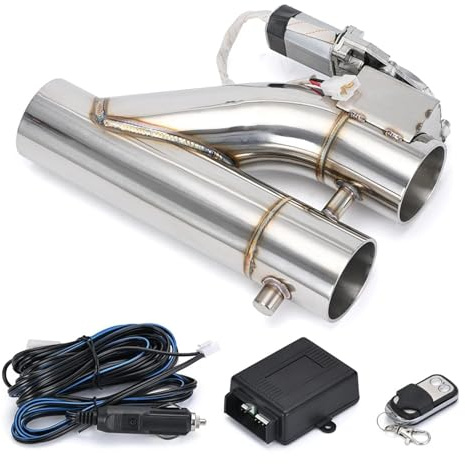 Endrohrblenden Auspuffblenden Universal 2 2,25,5 3 Doppelventil Elektrisches Auspuff-Abschaltventil Auspuffrohr Schalldämpfer Kit Mit Drahtloser Fernbedienung(2.75 Inch)