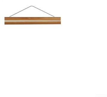 Holzleiste zum Aufhängen, Teakholz, magnetische Hängerolle, Massivholz-Bilderclip für Poster, Foto, Leinwand, Wanddisplay (31 cm)