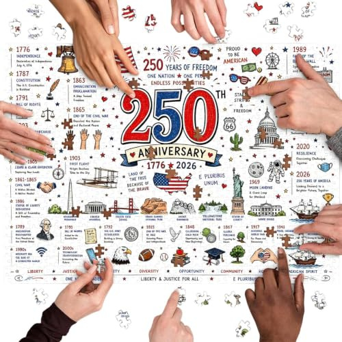 Patriotic Puzzle - 1000 Piece Jigsaw Game | USA Decoration Set