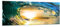 Panorama Bilder auf Glas Ozean Welle Sonne Klima Glasbild 140x50cm Wandbilder Dekoration Wohnzimmer Schlafzimmer Küche Groß XXL Wanddeko Bild im Glas Wand Kunstdruck Art Modern GAB140x50-2779