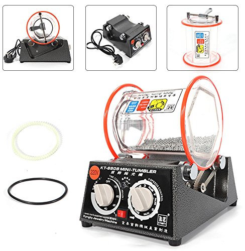 3kg Poliertrommel YUNRUX Labor-Kugelmühle Poliermaschinen Elektrische Rotary Jewelry Polisher Polierger Finisher Maschine Rotationspolierer 220V