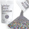 Hemway Glitter Paint Additive - Gun Metal Grey Holographic | Chunky Metallic Flakes for Adding Sparkle to Paints & Wood Varnish | Add to Emulsion, Acrylic & Latex for Indoor Sparkly Walls | 100 g