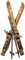decopartners.eu Traditionelle Ski Holz klein, braun, 50 cm, Deko