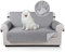 TAOCOCO Sofa Überzug, Sofabezug Wasserdicht Mit Gummiband，Wohnzimmer Anti-Rutsch Gepolsterter Sofaschutz für Haustiere, Katzen, Hunde, Spielende Kinder(Hellgrau, 2 Sitzer)