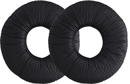 kwmobile 2x Cuscinetto Cuffie Compatibile con Sony MDR-ZX100/ZX110/ZX300/V150 Pad - Cuscinetti Ricambio Cuffie Over Ear Simil Pelle - nero