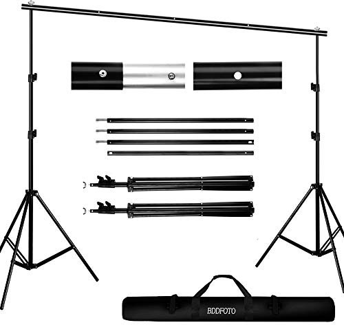 BDDFOTO Hintergrund Ständer 2 x 3M Hintergrundgestell Verstellbarer Stativ-Hintergrund Stützsystem Satz für Porträt Produkt Videoaufnahmen