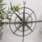 Rustic Compass Green Antique Wall Art Garden Vintage Sculpture Plaque Decor 95cm