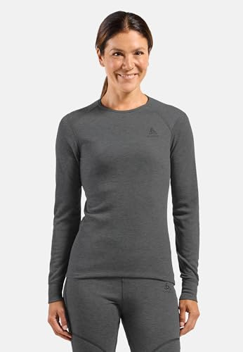 Odlo Thermounterwäsche Active Warm Langarm-Shirt Rundhals Damen | Langarm Thermoshirt | Warme Skiunterwäsche | Funktionsunterwäsche Damen