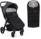 Petite&Mars Schlafsack für Kinderwagen JIBOT * Fußsack * Winterschlafsack für Kinderwagen, Buggy und Autositz * Warrm * Wasserdicht * Winddicht (Ink Black)
