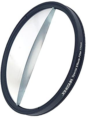 JONGSUN Split Dioptrien Prisma Spezialeffektfilter 77mm FX Glass Glare Widescreen Film Anamorphotische DSLR Video Fotografie Kamera Zubehör (Split Diopter)