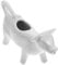 Housoutil Jarra de leche de vaca, crema de vaca de cerámica, bote de salsa de vaca blanca, jarra de servir con forma de vaca animal, jarra de porcelana de 40 ml para agua, café, leche, café y jugo