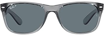 Ray-Ban Damen Rb2132 Sonnenbrille, Transparentes Grau/Dunkelblau, polarisiert