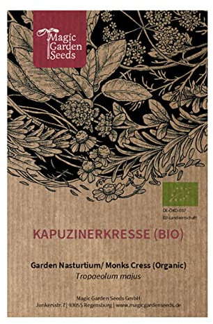 Kapuzinerkresse (Tropaeolum majus) Bio - ca. 10 Samen