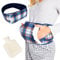 CityComfort Wearable Hot Water Bottle Period Pain Relief Belt Plush Hot Water Bag Pouch with Fluffy Waist Cover & Hand Pockets Wrap Around for Endometriosis Stomach Cramps (Tartan) Multicolour
