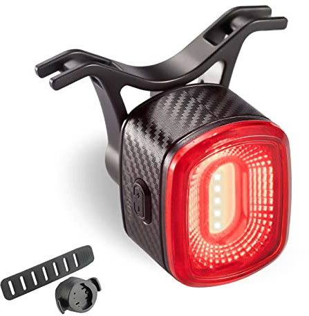 ROCKBROS Smart Bike Tail Light Riding Brake Sensing Bicycle Rear Lights USB Rechargeable IPX6 Waterproof Bright LED Bike Light 260mah Cycling Safety Road BikeTaillight Accessories 4 Modes