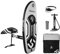 Spatium Hydrofoil Surfbrett mit Pumpe, Rucksack, sicherer Gurt und Befestigungsset, 100 l, Hellgrau