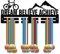 CREATCABIN Porta Medaglie Acrilico Porta Medaglie Triathlon Espositore Supporto Montaggio Appendiabiti Parete Nuoto Bici Corsa Appeso per Casa Atleti Medaglia Corsa Calcio Ginnastica Oltre 20 medaglie