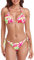RELLECIGA Damen Triangel Bikini Set, Fuchsia Blumenmuster, Large