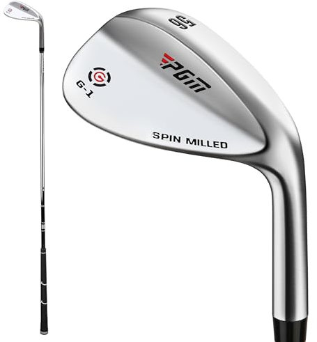 PGM Golfkeil-Set für Damen und Herren – 50/52/54/56/58/60/62/64 Grad Spaltkeil Sandkeil Lob Wedge Rechte Hand – gefräste Fläche für mehr Spin – leicht aus dem Bunker zu entkommen