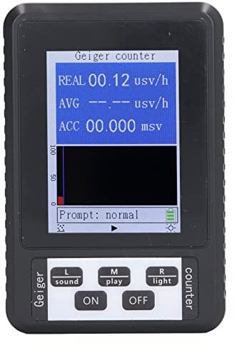 Dpofirs Mini Rilevatore di Radiazioni Nucleari per la Casa, Contatore Geiger Portatile Portatile con Display LCD, Misuratore di Radiazioni Beta Gamma X Ray Aggiornato Ad Alta sensibilità