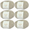 Alpaka Garn -6x Happy Wool alpaca mix sand (Fb 28)- 6 Knäuel Wolle beige + GRATIS Label; Wolle mit Alpaka; 50g/80m; Nadelstärke 7-8mm; Mischwolle zum Stricken; weiße Wolle zum Stricken