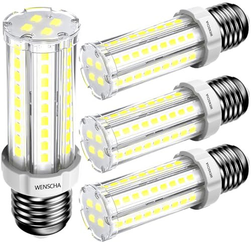Wenscha E27 LED Warmweiß 12W LED E27 Mais Birne Lampen 3000K,Ersetzt Glühbirnen 120W,E27 Led Lampe Beleuchtung Glühbirne 360° Abstrahlwinkel, nicht dimmbar - 4 PACK