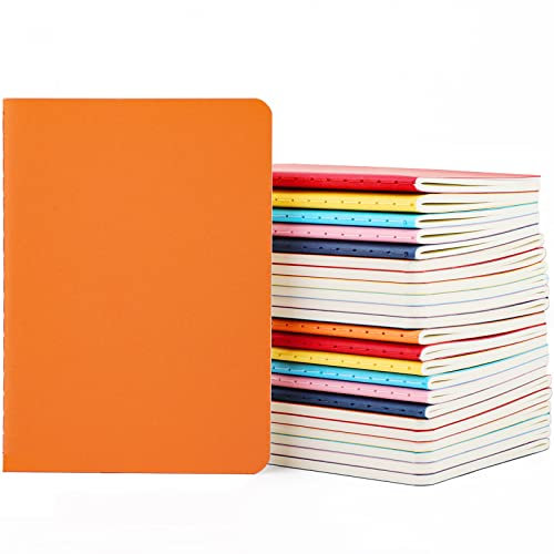 Yarotm Carnet A6 Carreaux - 24 Pièces Cahier de Note 10x14cm - 100g/m² Papier Quadrillé Bloc Note - 60 Pages Carreaux Notebook A6 - Carnet de Voyage Dessin Croquis, 8 Couleurs