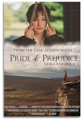 szzmyo Filmposter Stolz und Vorurteil, dekoratives Gemälde, modern, ästhetisch, Leinwandposter, Schlafzimmer, Kunst, Wohnzimmer, Dekoration, Poster, 30 x 45 cm, ungerahmter Stil