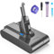 Batteria per Dyson V8, FLYLINKTECH 6000mAh Batteria agli ioni di litio per Dyson V8 Absolute Fluffy Animal SV10 Aspirapolvere portatile senza fili con 2 Filtri
