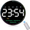 Grande orologio da parete digitale con telecomando, sveglia LED da 10 con orologio/data/giorno/temperatura/timer/conto alla rovescia/2 allarmi, senza ticchettio, luminosità regolabile, orologio