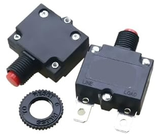 100Pcs Circuit Breaker Overload Protector Switch Fuse 3A 5A 8A 10A 12A 15A 18A 20A 25A 30A Resettable 220V with Waterproof Cap(15A)