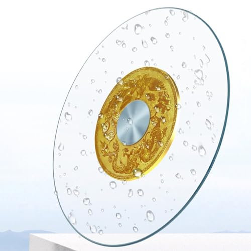 Plateau tournant pour Table à Manger Domestique/Commerciale, Plateau pivotant Lazy Susan, Plateau tournant en Verre trempé pour Table Ronde Domestique, diamètre 48-110 cm (Taille : 110 cm)