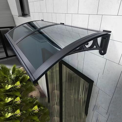KAILODI Vordach für Haustür, Vordach Terrasse mit Halterung aus Aluminiumlegierung,Überdachung Haustür mit Großem Waschbecken,Wetterfeste Türvordach,für Garage Balkon Fenster