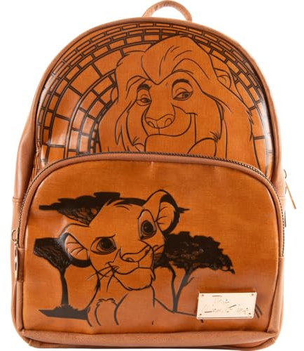 Cerdà Disney Der König der Löwen Rucksack - Kunstleder - Simba und Mufasa Motiv - Braun