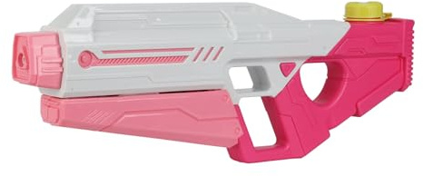 Pump Wassergewehr Blau oder Rosa 40 cm Wasserpistole 450 ml Tank 8 m Reichweite Spritzpistole Wasser Spielzeug (Rosa)