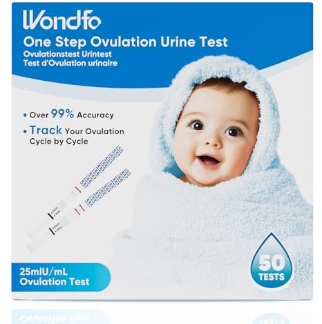 Wondfo Ovulation Test Strips for Women Fertility Monitoring the Most Fertile Days, 50 Pack