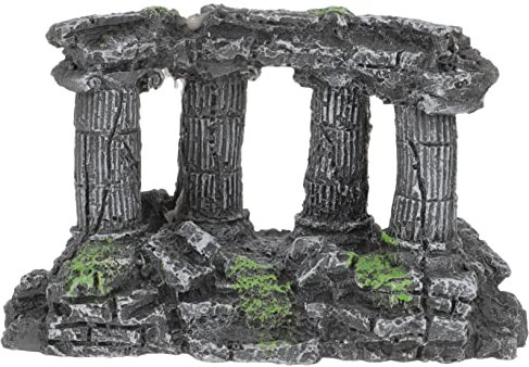 NUOBESTY Römische Säule Aus Kunstharz Für Aquarien Aquariumdekor Aquariumlandschaftsdekor Aquariumzubehör Naturgetreues Aussehen Für Aquarium