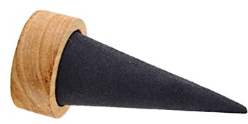 LRXIYODE Holz Ringhalter Kegel Form Schmuckaufbewahrung Schmuckdisplay Organizer Dunkelgrau Platzsparender Schmuckständer Für Ringe Und Ketten Stilvoller Aufbewahrungsrack Für Zuhause