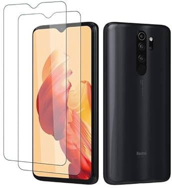 [2 Stück] für Folie Xiaomi Redmi 9 Panzerglas, Dauerhaf Schutzfolie Xiaomi Redmi Note 8 Pro Displayschutz, Antifouling, 100% Touchgenauigkeit Displayfolie Xiaomi Redmi Note 8 Pro/Redmi 9 Schutzglas