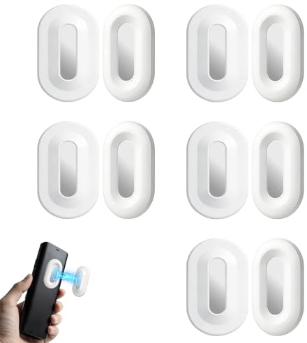 Valyrane 5 Set di Porta Magnetici per Telecomandi - Supporti Telecomando da Muro Adesivi con Doppio Magnete丨 Pratici Accessori per la TV (Bianco)