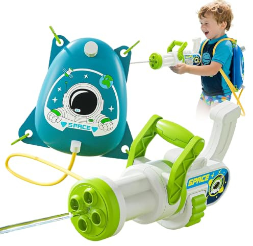Hojalis Wasserpistole Für Kinder, Wasserpistole Klein Mit 1800 Ml Rucksack, Wasserspritzpistole Reichweite 8-10 Meter, Wasserpistolen Für Kinder Niedliche Rucksackspielzeug Für Schwimmbad Strand Sand