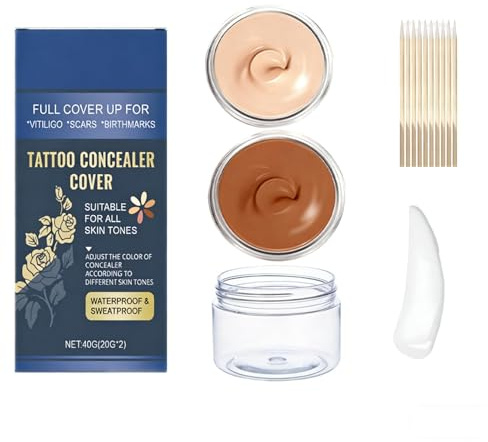 Tattoo Make Up Cover Wasserfest Tattoo Abdecken Wasserfest Tattoo Cover Up Makeup Body Zum Abdecken Von TäTowierung Narbe Muttermal Pigmentflecken, Geeignet FüR Alle HauttöNe