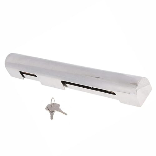SEIWEI Stainless Steel Outboard Motor Lock, Polished Transom Lock with Keys for Achts Fishing Boats Small Outboard Motors (303mm*40mm*41mm)