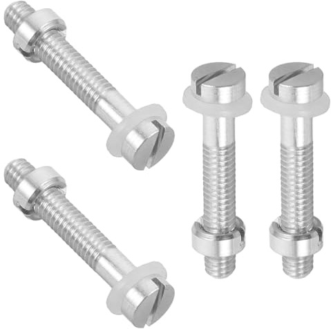Tofficu Phono Cartridge Turntable Headshell Screws Set 4pcs Precision Miniature Screws for DIY Record Player Accessories and Cartridge Adjustment