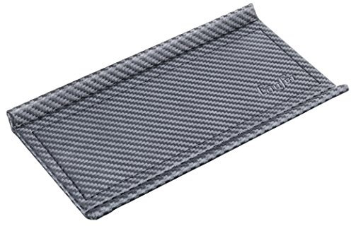 Läufer 31059 Concerto Federschale aus Leder, Echt Leder, schwarz, carbon, Ziernaht silber, Handgefertigt aus Echtleder in Deutschland, Stiftablage aus Leder