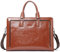 Bostanten Sac Serviette en Cuir Véritable pour Hommes/Femmes Sac Business Sac messager 15.6 Sac Ordinateur Portable Sac à Bandoulière Porte Documents Marron