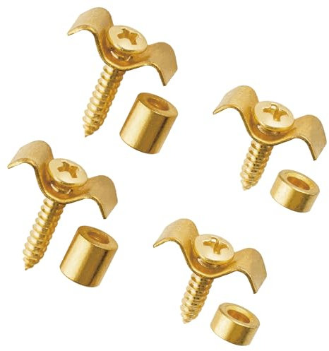 Musiclily Vintage Guitar String Trees String Retainer Guides for Strat Tele Style Electric Guitar, Gold(Set of 2)