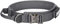 EXCELLENT ELITE SPANKER Taktisches Hundehalsband Nylon Verstellbares Trainingshalsband Heavy Duty Metallschnalle mit Kontrollgriff für mittlere und große Hunde mit Patches(Gry-XL)