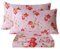 Bedlifes Full Sheet Set Ultra Soft, Breathable, Silky Flower Deep Pocket 100% Microfiber Bedding, 4 Piece Full Size Pink Floral(Red Rose)